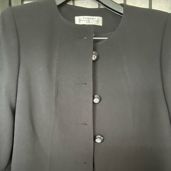 Tahari Feather Skirt Suit Set - Picture 3 of 5